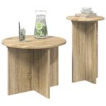 vidaXL Sada príručných stolíkov 2 pcs Dub sonoma Kompozitné drevo – Obrázok 3