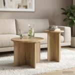vidaXL Sada príručných stolíkov 2 pcs Dub sonoma Kompozitné drevo – Obrázok 4