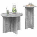 vidaXL Sada príručných stolíkov 2 pcs Sivá sonoma Kompozitné drevo – Obrázok 3