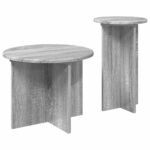 vidaXL Sada príručných stolíkov 2 pcs Sivá sonoma Kompozitné drevo – Obrázok 5