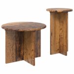 vidaXL Sada príručných stolíkov 2 pcs Staré drevo Kompozitné drevo – Obrázok 5