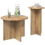 vidaXL Sada príručných stolíkov 2 pcs Dub artisan Kompozitné drevo – Obrázok 3