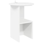 vidaXL Bočný stôl Biela Ø 39,5 x 55 cm Kompozitné drevo – Obrázok 2