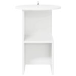 vidaXL Bočný stôl Biela Ø 39,5 x 55 cm Kompozitné drevo – Obrázok 5
