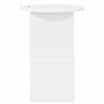 vidaXL Bočný stôl Biela Ø 39,5 x 55 cm Kompozitné drevo – Obrázok 6