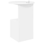 vidaXL Bočný stôl Biela Ø 39,5 x 55 cm Kompozitné drevo – Obrázok 7