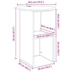 vidaXL Bočný stôl Biela Ø 39,5 x 55 cm Kompozitné drevo – Obrázok 9