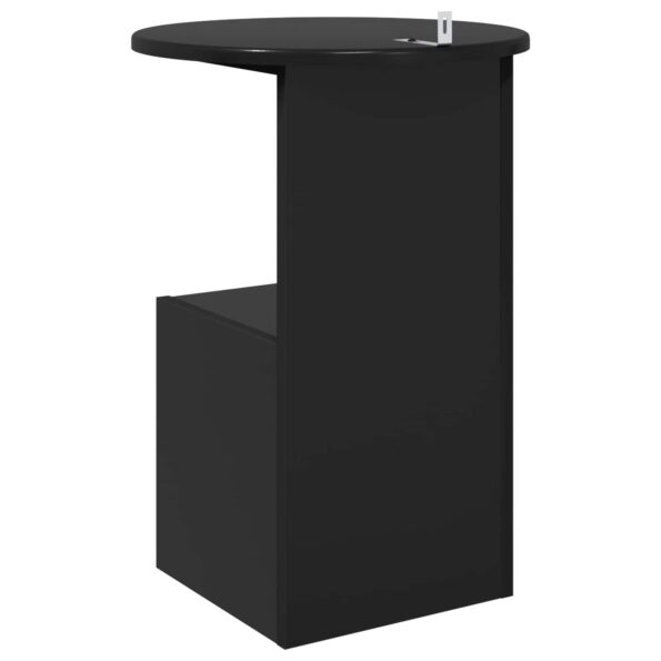 vidaXL Bočný stôl Čierny dub Ø 39,5 x 55 cm Kompozitné drevo – Obrázok 7