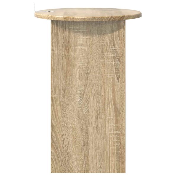 vidaXL Bočný stôl Dub sonoma Ø 39,5 x 55 cm Kompozitné drevo – Obrázok 6