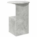 vidaXL Bočný stôl Betónovo sivá Ø 39,5 x 55 cm Kompozitné drevo – Obrázok 7
