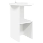 vidaXL Bočný stôl Biela s vysokým leskom Ø 39,5 x 55 cm – Obrázok 2