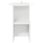 vidaXL Bočný stôl Biela s vysokým leskom Ø 39,5 x 55 cm – Obrázok 5