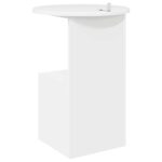 vidaXL Bočný stôl Biela s vysokým leskom Ø 39,5 x 55 cm – Obrázok 7