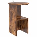 vidaXL Bočný stôl Dymový dub Ø 39,5 x 55 cm Kompozitné drevo – Obrázok 2