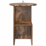 vidaXL Bočný stôl Dymový dub Ø 39,5 x 55 cm Kompozitné drevo – Obrázok 5