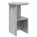 vidaXL Bočný stôl Sivá sonoma Ø 39,5 x 55 cm Kompozitné drevo – Obrázok 2