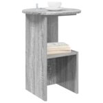 vidaXL Bočný stôl Sivá sonoma Ø 39,5 x 55 cm Kompozitné drevo – Obrázok 3