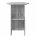 vidaXL Bočný stôl Sivá sonoma Ø 39,5 x 55 cm Kompozitné drevo – Obrázok 5