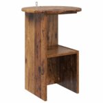 vidaXL Bočný stôl Staré drevo Ø 39,5 x 55 cm Kompozitné drevo – Obrázok 2