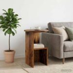 vidaXL Bočný stôl Staré drevo Ø 39,5 x 55 cm Kompozitné drevo – Obrázok 4
