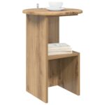 vidaXL Bočný stôl Dub artisan Ø 39,5 x 55 cm Kompozitné drevo – Obrázok 3