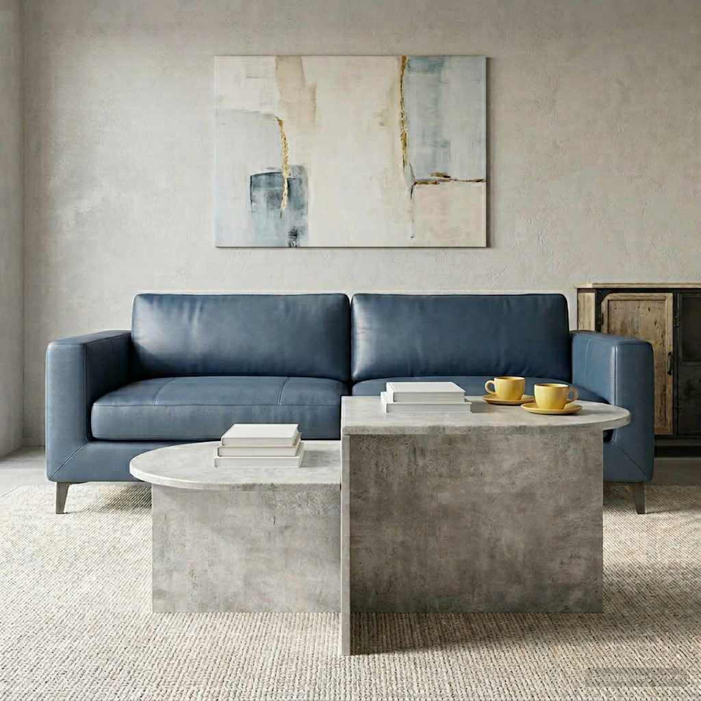 8001049_1.jpg vidaXL Konferenčný stolík Betónovo sivá 100 x 50 x 40 cm – Obrázok 1