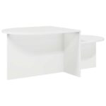 vidaXL Konferenčný stolík Biela s vysokým leskom 100 x 50 x 40 cm – Obrázok 7