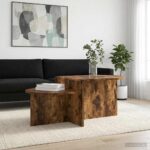 vidaXL Konferenčný stolík Dymový dub 100 x 50 x 40 cm Kompozitné drevo – Obrázok 4