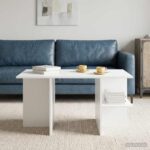 vidaXL Konferenčný stolík Biela 87 x 50 x 45 cm Konštruované drevo – Obrázok 4