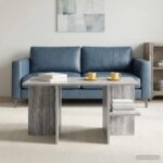 vidaXL Konferenčný stolík Sivá sonoma 87 x 50 x 45 cm – Obrázok 4