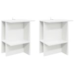 vidaXL Konferenčný stolík 2 pcs Biela 40 x 30 x 49 cm Kompozitné drevo – Obrázok 2