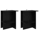 vidaXL Konferenčný stolík 2 pcs Čierny dub 40 x 30 x 49 cm – Obrázok 2