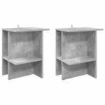 vidaXL Konferenčný stolík 2 pcs Betónovo sivá 40 x 30 x 49 cm – Obrázok 2