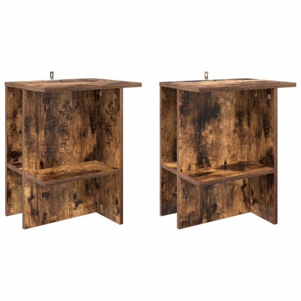 vidaXL Konferenčný stolík 2 pcs Dymový dub 40 x 30 x 49 cm – Obrázok 2
