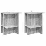 vidaXL Konferenčný stolík 2 pcs Sivá sonoma 40 x 30 x 49 cm – Obrázok 2