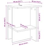 vidaXL Konferenčný stolík 2 pcs Staré drevo 40 x 30 x 49 cm – Obrázok 10
