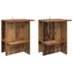 vidaXL Konferenčný stolík 2 pcs Staré drevo 40 x 30 x 49 cm – Obrázok 2