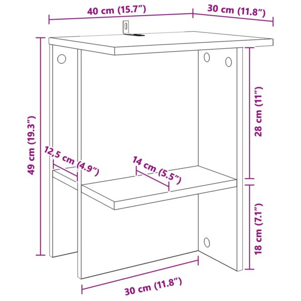 vidaXL Konferenčný stolík 2 pcs Dub artisan 40 x 30 x 49 cm – Obrázok 11