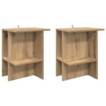 vidaXL Konferenčný stolík 2 pcs Dub artisan 40 x 30 x 49 cm – Obrázok 2