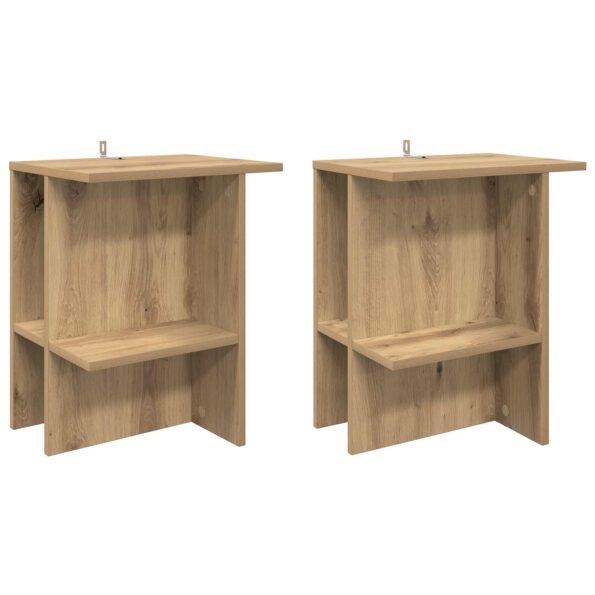 vidaXL Konferenčný stolík 2 pcs Dub artisan 40 x 30 x 49 cm – Obrázok 2