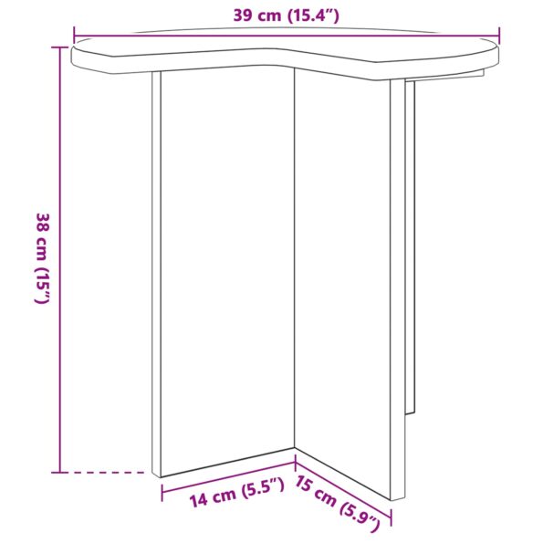 vidaXL Bočný stôl 2 pcs Biela Ø 39 x 38 cm Kompozitné drevo – Obrázok 7