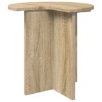 vidaXL Bočný stôl s úložiskom Dub sonoma Ø 39 x 38 cm Kompozitné drevo – Obrázok 2