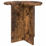 vidaXL Bočný stôl s úložiskom Dymový dub Ø 39 x 38 cm Kompozitné drevo – Obrázok 2