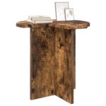 vidaXL Bočný stôl s úložiskom Dymový dub Ø 39 x 38 cm Kompozitné drevo – Obrázok 3