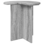 vidaXL Bočný stôl Sivá sonoma Ø 39 x 38 cm Kompozitné drevo – Obrázok 2