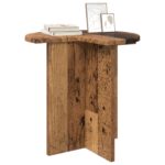 vidaXL Bočný stôl Staré drevo Ø 39 x 38 cm Kompozitné drevo – Obrázok 3