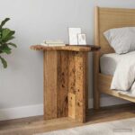 vidaXL Bočný stôl 2 pcs Staré drevo Ø 39 x 38 cm Kompozitné drevo