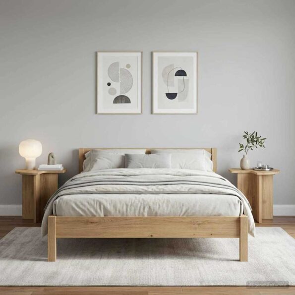 vidaXL Bočný stôl 2 pcs Dub artisan Ø 39 x 38 cm Kompozitné drevo – Obrázok 4