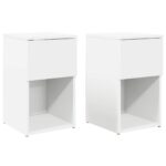 vidaXL Skriňa pod posteľ 2 pcs Biela 29 x 31,5 x 49 cm – Obrázok 2