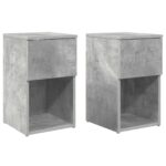 vidaXL Skriňa pod posteľ 2 pcs Betónovo sivá 29 x 31,5 x 49 cm – Obrázok 2